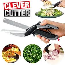 2 In 1 Clever Cutter Kitchen Scissors Quick Vegetable Cutter Vegetable Chopper