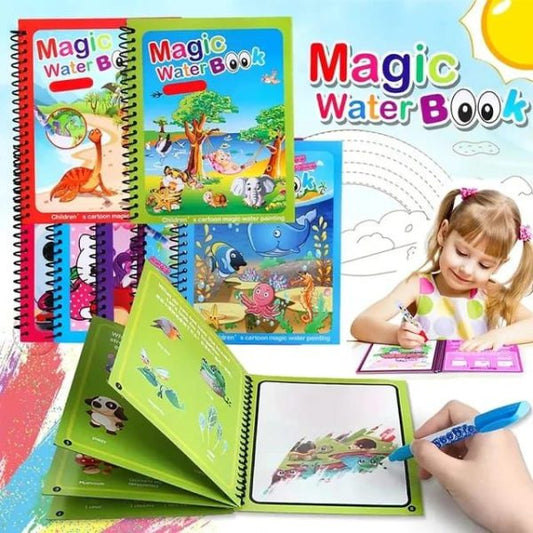 Magic Water Book Painting Drawing Coloring Board Book Magic Water Pen (2 Pac)