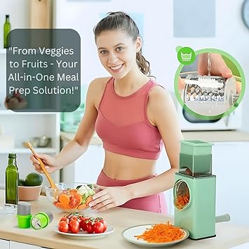 Vegetable Cutter Multifunctional Manual Rotary Cheese Grater Shredder